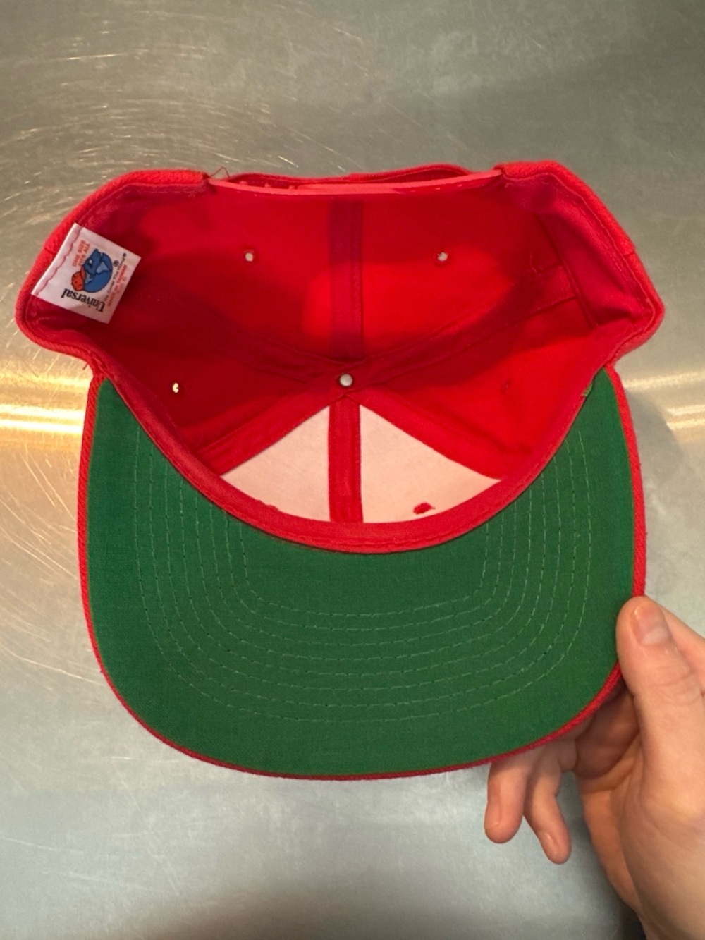 Universal Red TIME Embroidered Baseball Cap - Picture 3 of 5